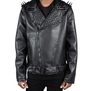 Killstar creeping death viker pleather studded jacket size L